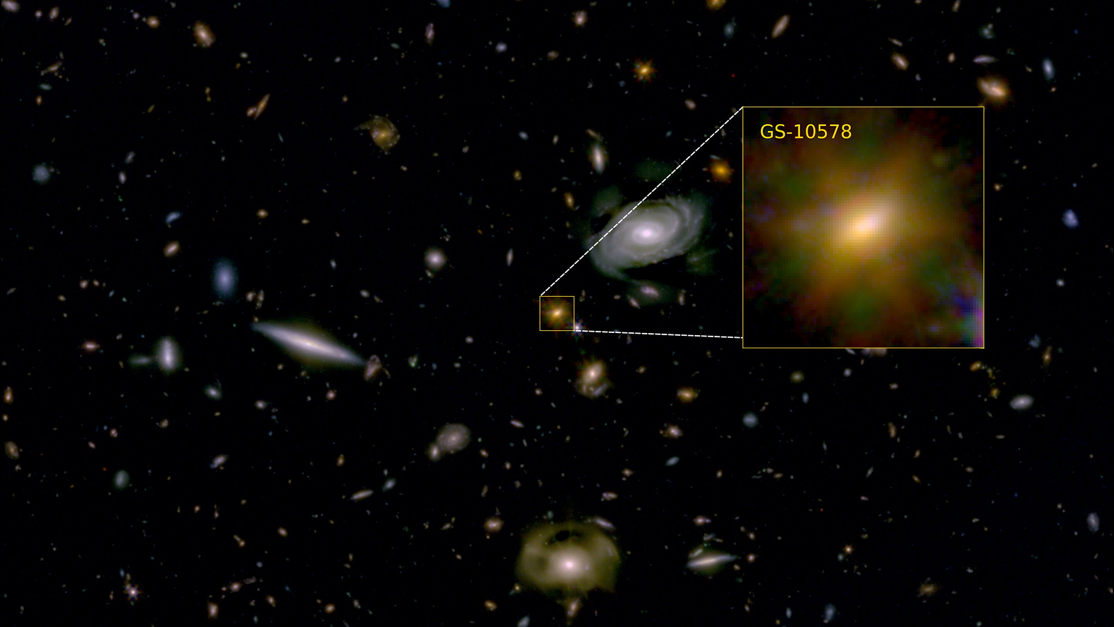 An image of galaxy GS-10578, or "Pablo's Galaxy"