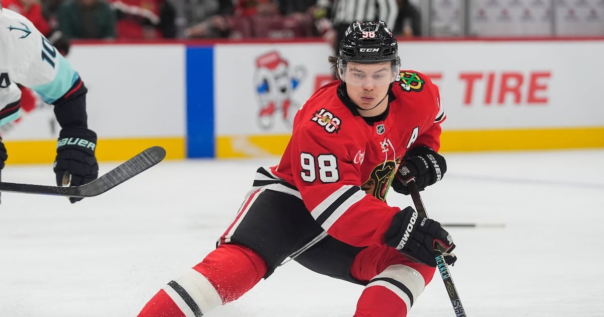 Blackhawks C Connor Bedard steps up his rehab in his return from a shoulder injury