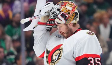 Ottawa Senators move Linus Ullmark to non-roster spot, activate Lars Eller