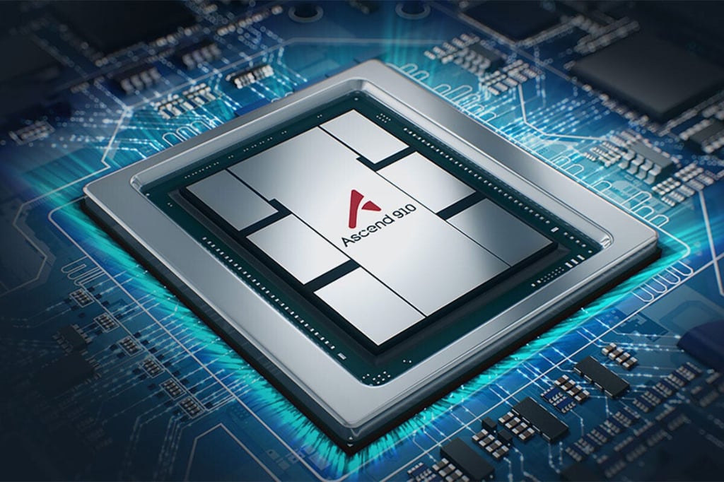 Huawei Technology’s Ascend 910B chip. Photo: Handout