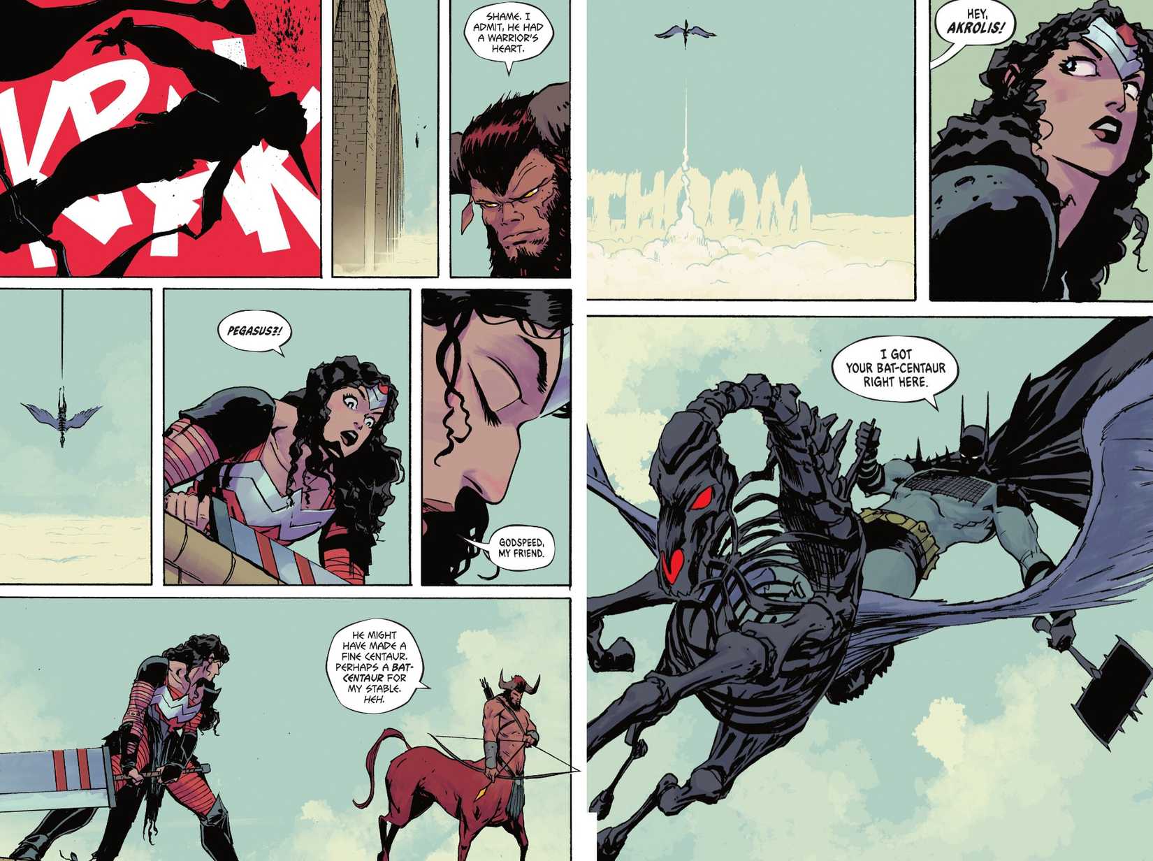 Absolute Batman Riding Pegasus DC Comics