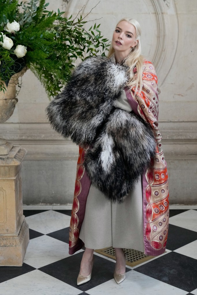 Anya Taylor-Joy attends the Christian Dior Haute Couture show during Paris Fashion Week.