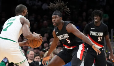Blazers guard Jrue Holiday gets champion's welcome in return to Boston to face Celtics