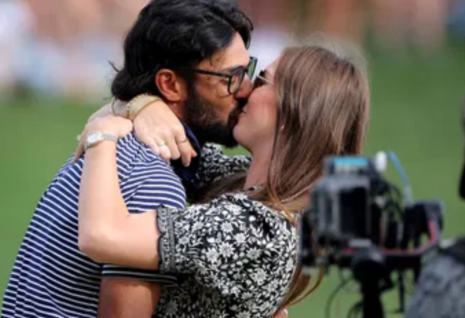 Akshay Bhatia with wife Presleigh Schultz