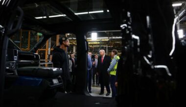 Michigan visit: Trump appears to flip someone off at a Ford plant