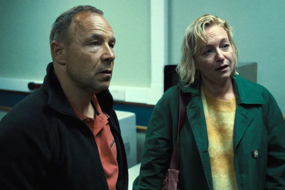 Courtesy of Netflix Stephen Graham as Eddie Miller and Christine Tremarco as Manda Miller in 'Adolescence.'