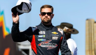 NASCAR Cup Series driver Ricky Stenhouse Jr. (47) walks the track before practice for the Clash at Bowman Gray at Bowman Gray Stadium.