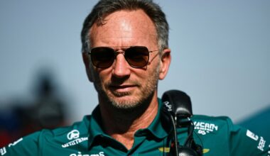 Christian Horner in Aston Martin F1 attire. Image is AI generated