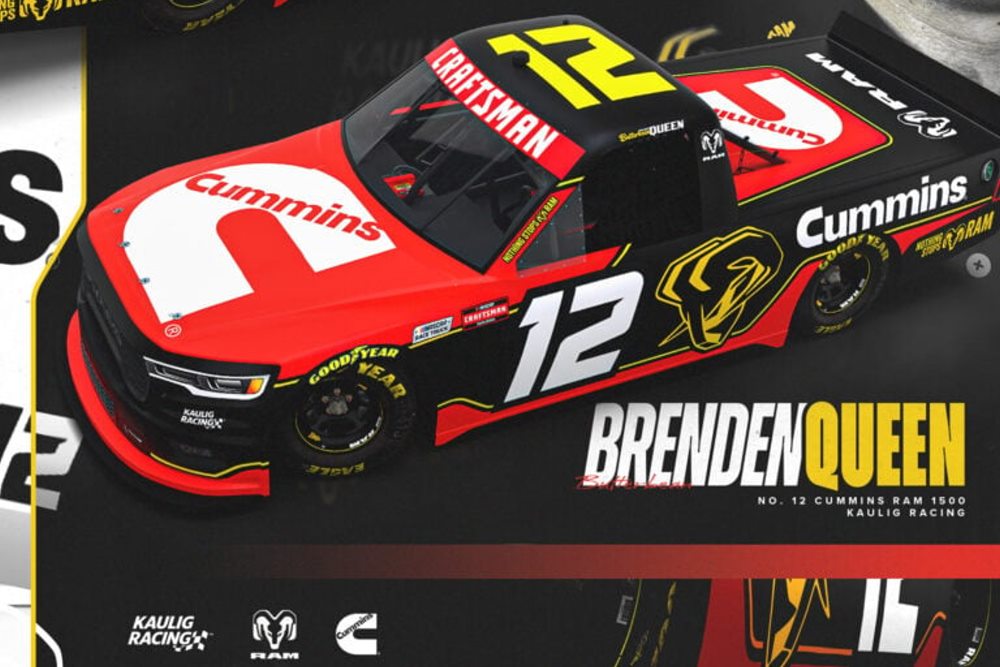 Brenden 'Butterbean' Queen will drive the No. 12 Cummins Ram 1500. Image provided by Kaulig Racing.