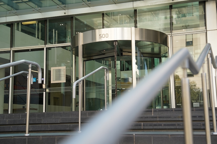 Exterior of the District Court of Western Australia on a sunny day.