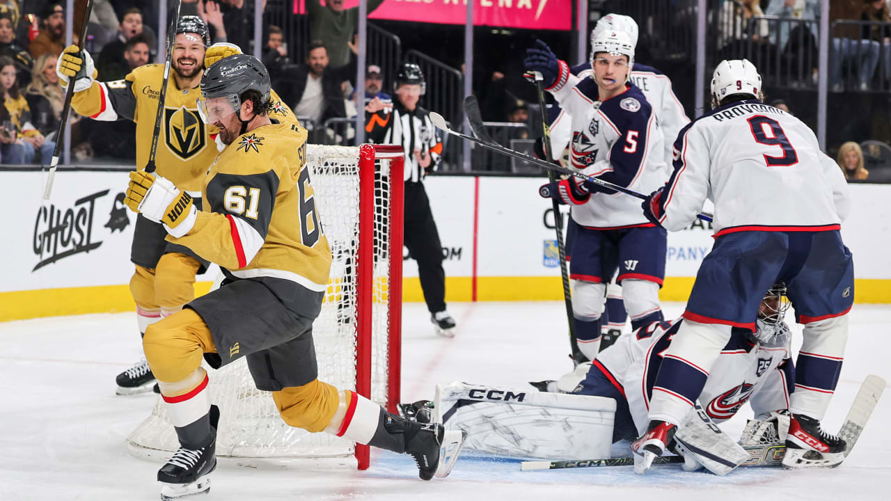 Stone scores in 6th straight, sparks Golden Knights past Blue Jackets