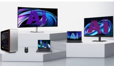 Dell's new computers with AI melting on the screens.