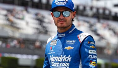 NASCAR Cup Series driver Jimmie Johnson (84) during qualifying at Charlotte Motor Speedway.