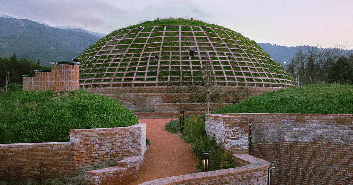 earth-covered domes shape liberation museum of manisa in turkey