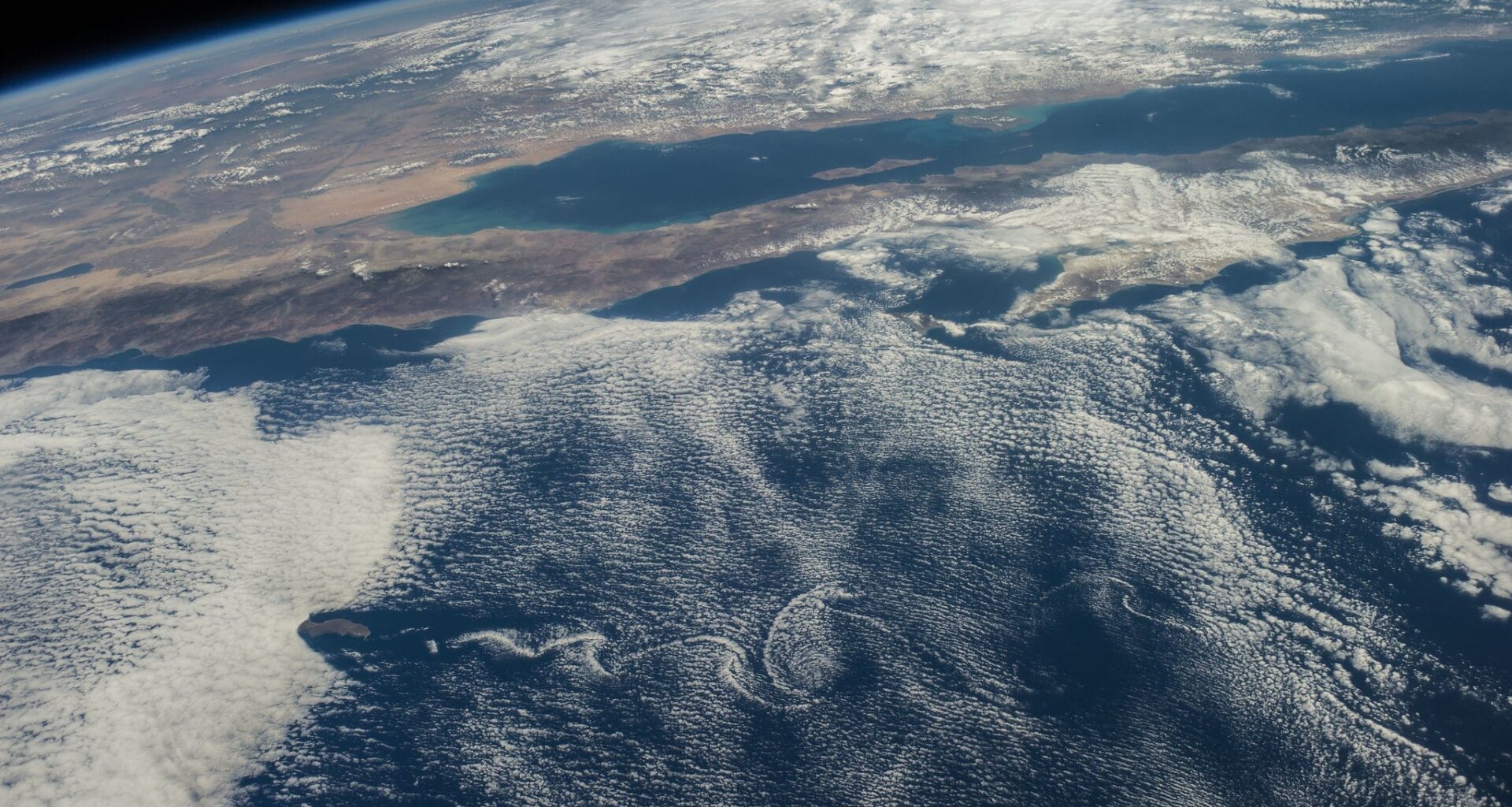 This is an image of Earth from space Credits: NASA / CC BY NC 2.0