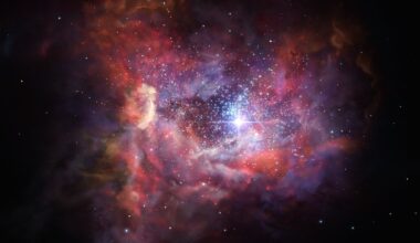 Artist's impression of a very young, distant galaxy. Credit - ESO/M. Kornmesser