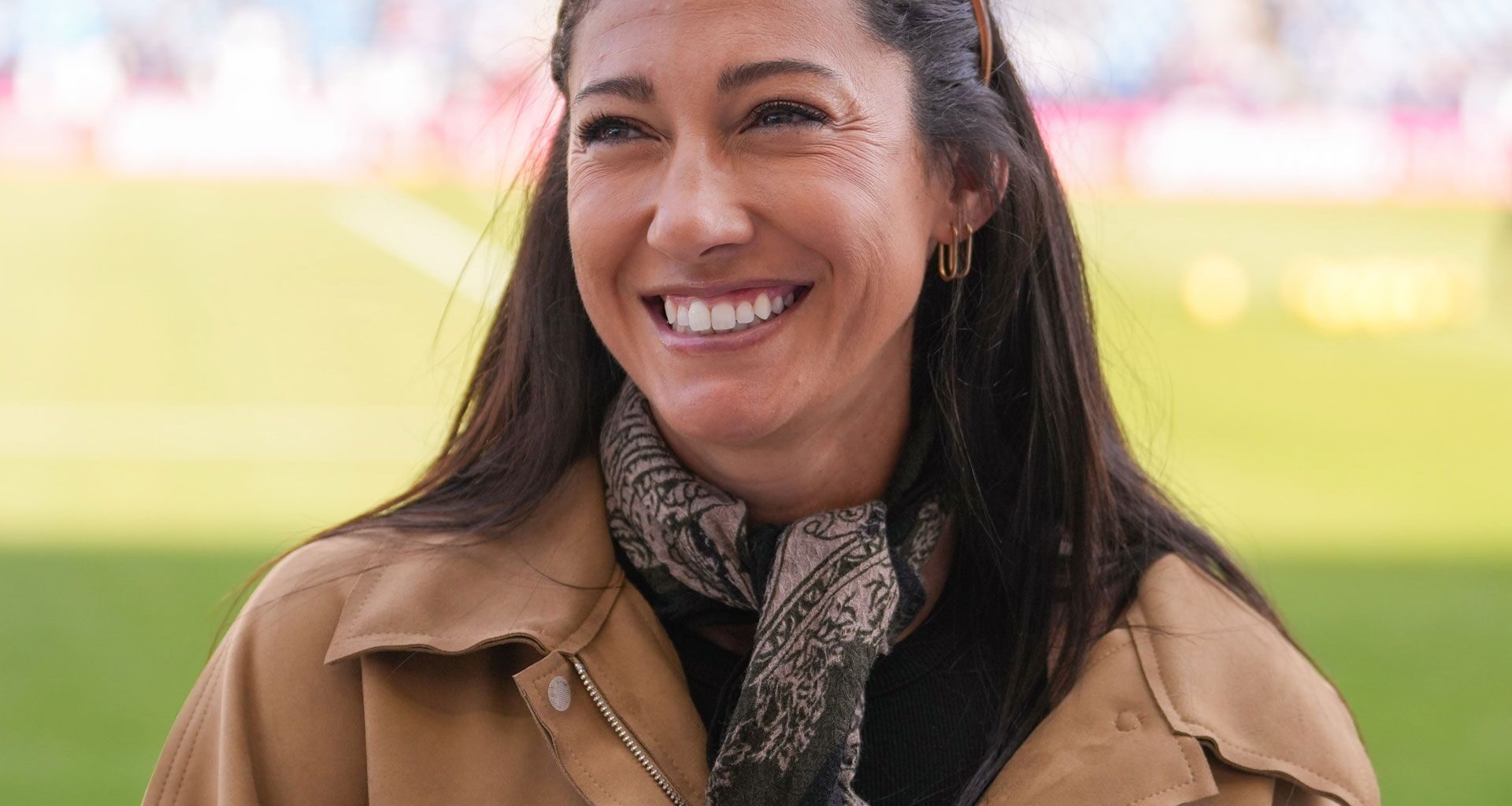 Christen Press and her family at her retirement ceremony in Carson, California