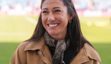 Christen Press and her family at her retirement ceremony in Carson, California