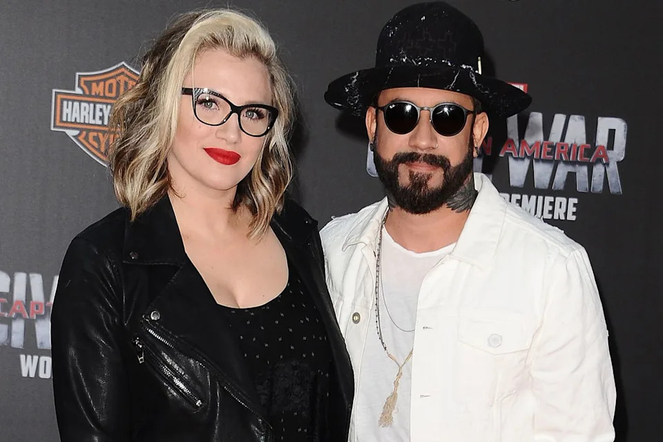 Jason LaVeris/FilmMagic Rochelle DeAnna McLean and AJ McLean attend the premiere of 
