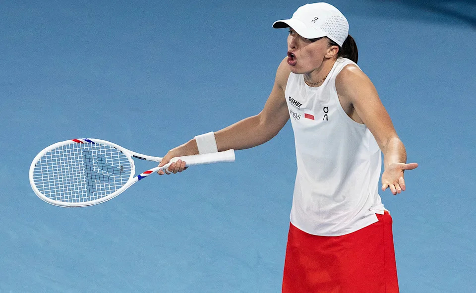 Iga Swiatek in action at the United Cup.