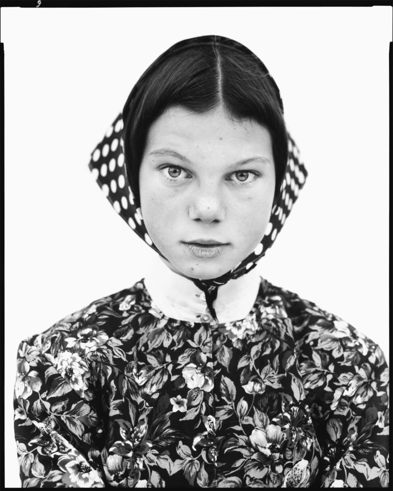 Freida Kleinsasser, thirteen year old, Hutterite colony, Harlowton, Montana, June 23, 1983.