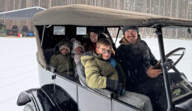 Watch NASCAR star Joey Logano snow drift a 1924 Model T