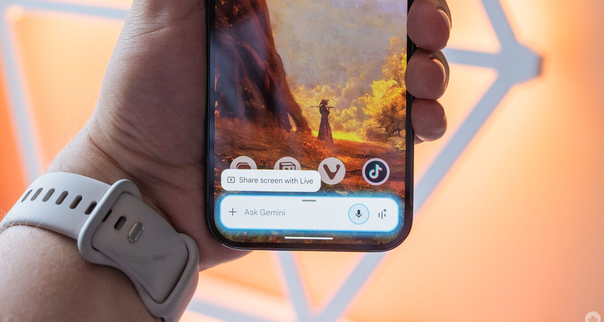 Gemini on a Google Pixel