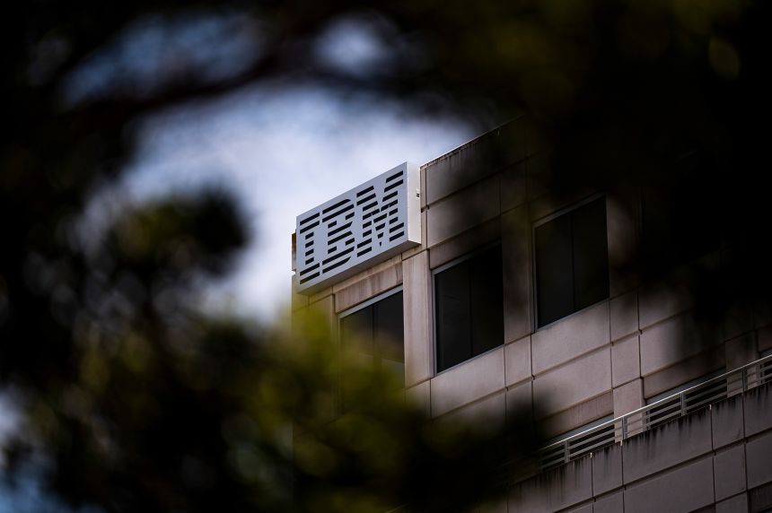 IBM offices in Foster City, California, on June 14, 2023. More than 20 years ago, the company laid off 50,000 people as its business model began pivoting to services and software.