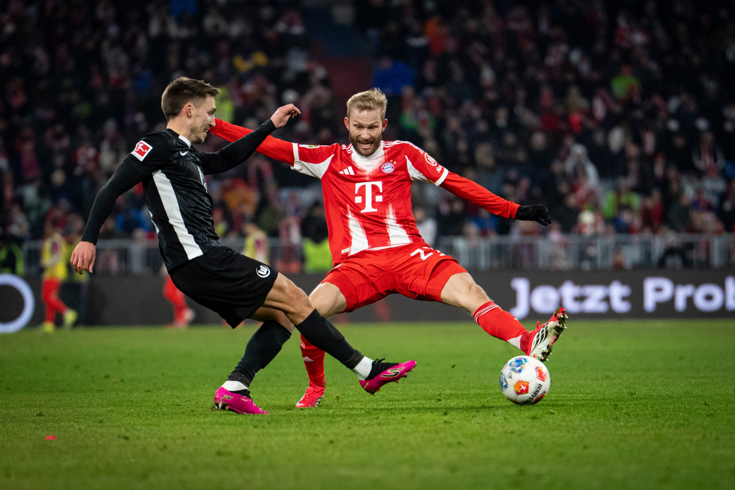 “Thou shall not pass” - Laimerinho, 2026. (Photo by M. Donato/FC Bayern via Getty Images)