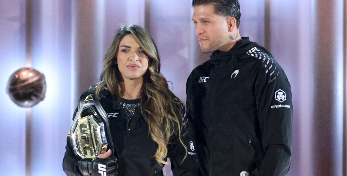 UFC fighters Mackenzie Dern and Brian Ortega hit the Golden Globes stage