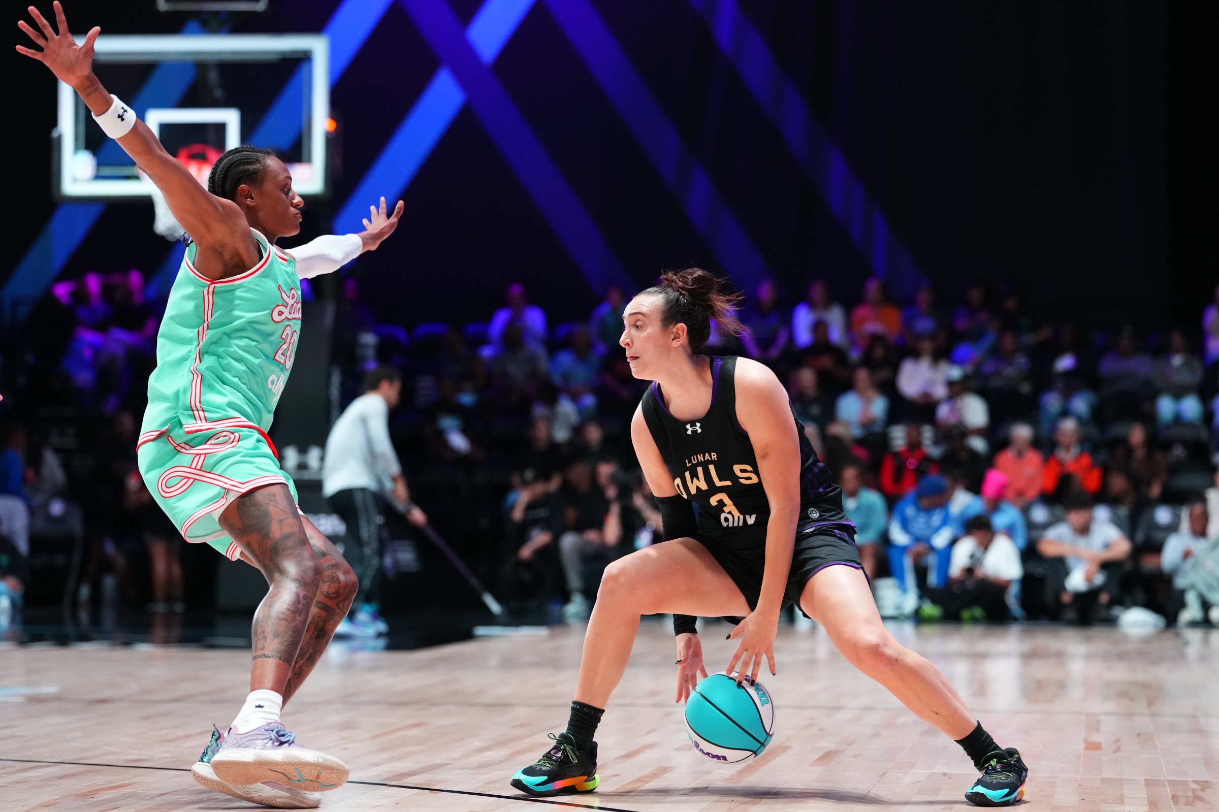 Marina Mabrey and Paige Bueckers are the only Unrivaled players in the top 10 of points, rebounds, and assists.