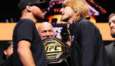 UFC 324 press conference staredowns: Gaethje vs. Pimblett