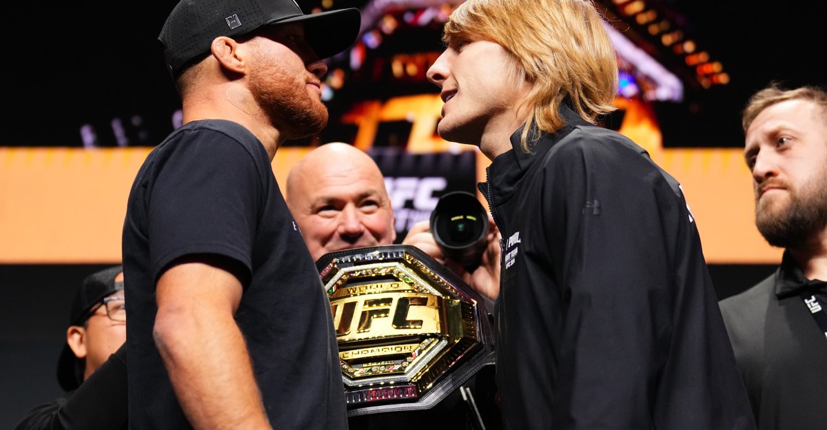 UFC 324 press conference staredowns: Gaethje vs. Pimblett