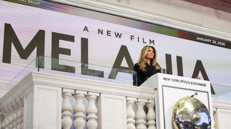 Melania Trump rings the NYSE opening bell, placing her documentary promotion at the center of the business world
