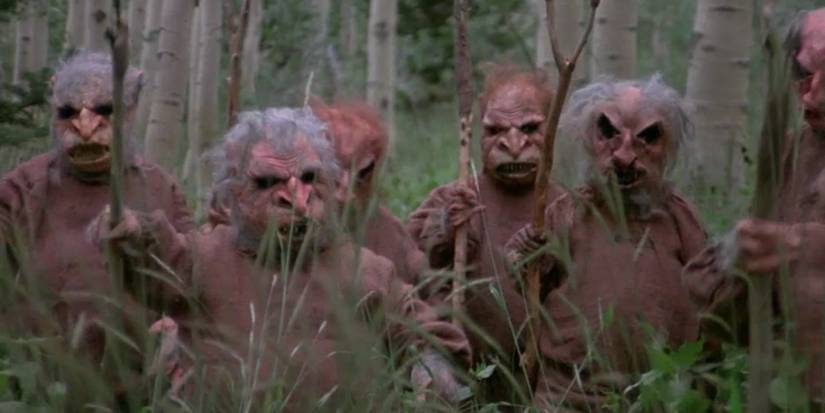 Goblins assemble in the forest in Troll 2.