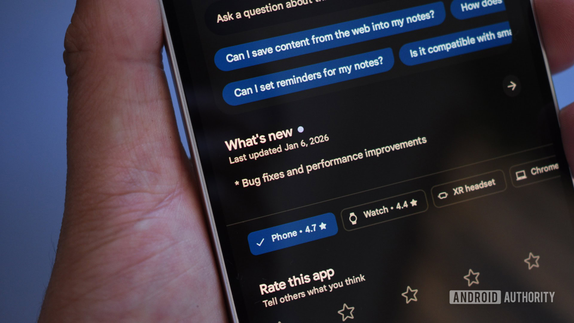 google play store changelog 1