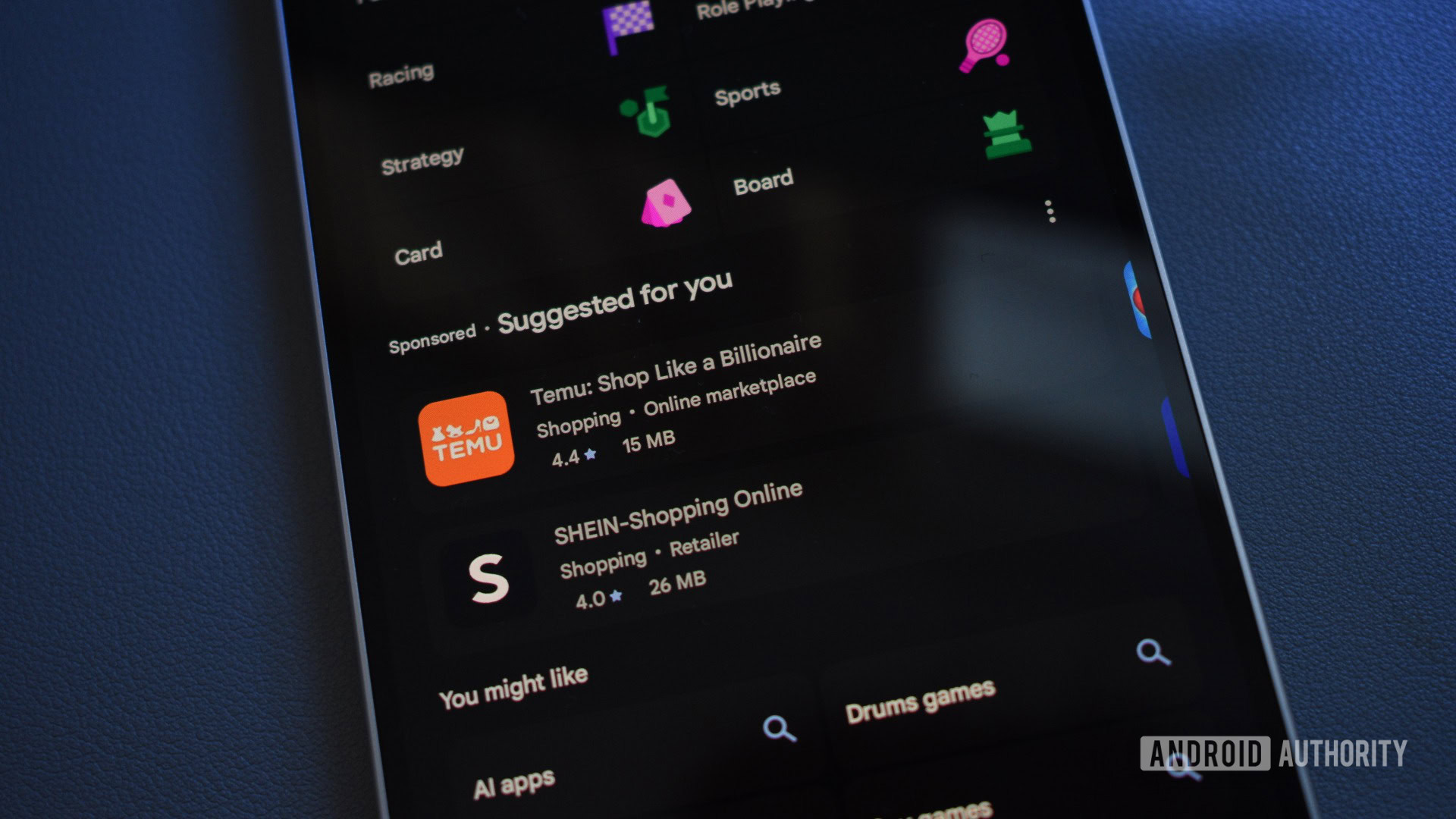 google play store search page ads 1