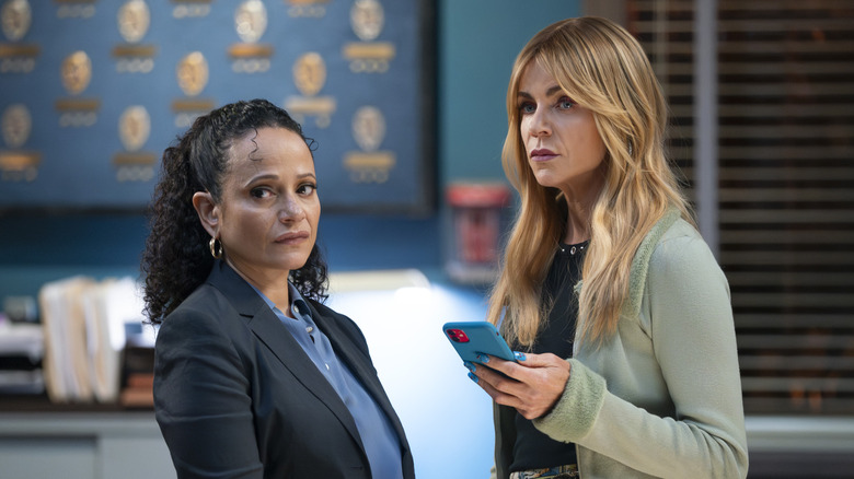 Selena Soto and Morgan Gillory looking annoyed in High Potential Season 2 Episode 1