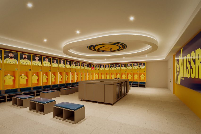 Changing room facility at House of Nassr by OODA