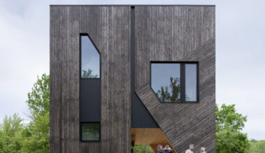 Forma lifts Hudson Valley cedar-clad cubic house on angled legs