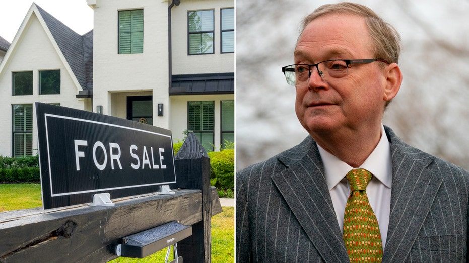House for sale sign and Kevin Hassett