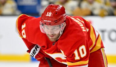 Flames' Huberdeau out vs. Penguins with lower-body injury