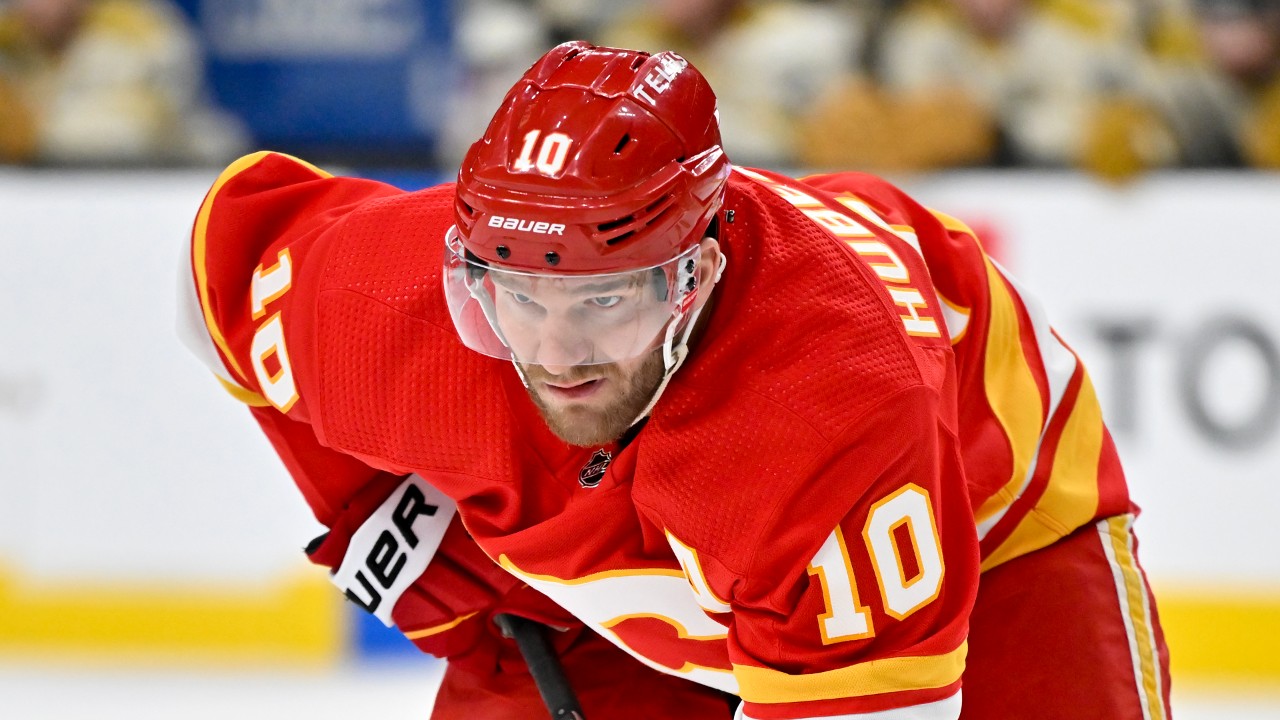 Flames' Huberdeau out vs. Penguins with lower-body injury