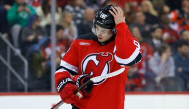 Devils' Jack Hughes exits vs. Predators with apparent injury