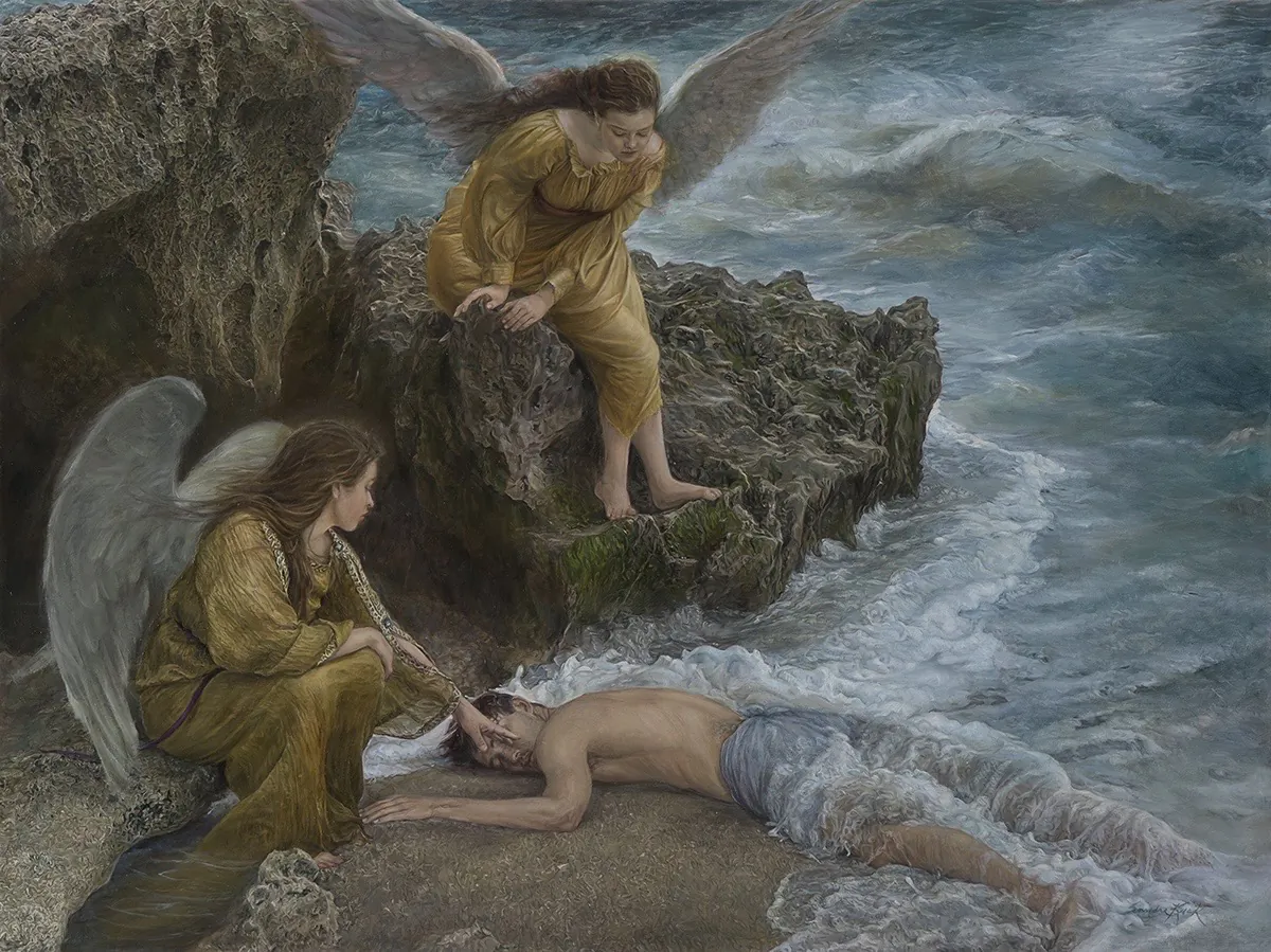 “Brushing Death Away” by Sandra Kuck. (Courtesy of NTD International Figure Painting Competition)