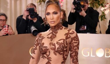 Jennifer Lopez Flaunts Toned Abs in Sheer Gown at the 2026 Golden Globes