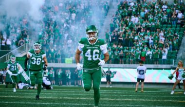 Saskatchewan Roughriders’ veteran Jorgen Hus ‘on the fence’ about CFL retirement | 620 CKRM - The Voice of Saskatchewan