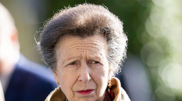 Princess Anne gives romantic flowers to girl on trip