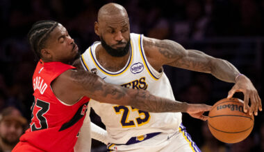 Raptors' youthful energy not enough as Lakers exploit shooting woes