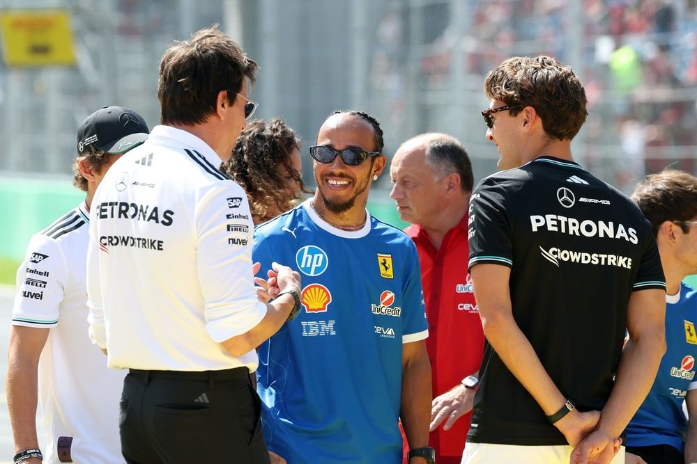 Lewis Hamilton, Ferrari, George Russell, Mercedes, Toto Wolff, Mercedes